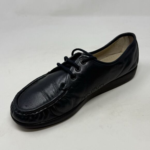 SAS Siesta Shoes Womens 10 M Blue Leather Lace Up Casual Comfort Granny Nurse - Picture 7 of 16